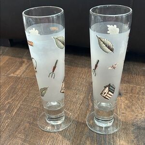 Pfaltzgraff Naturewood 14 Oz Festive Pilsner Glassware Set of 2 Beer‎ Glass